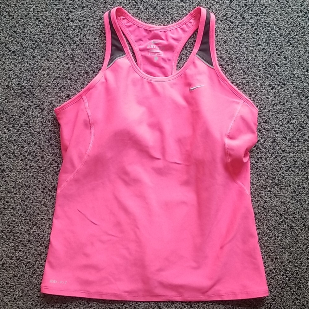 Nike Racer back tank with built-in bra